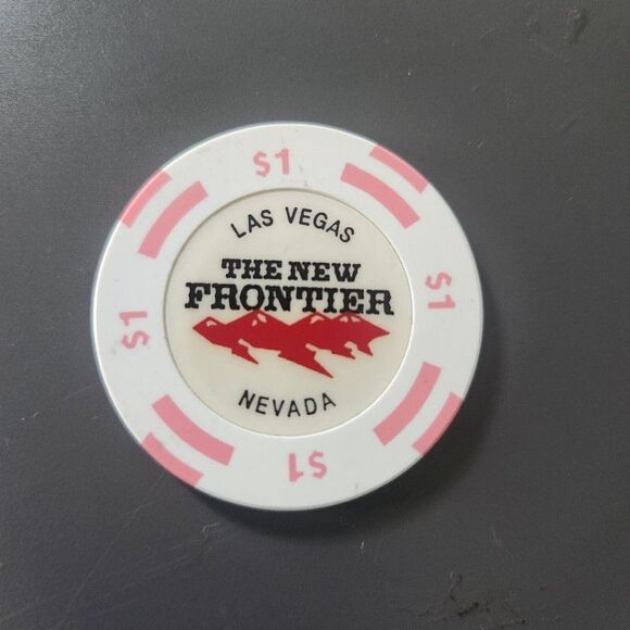 Closed Casino Chip $1 The New Frontier Nevada Las Vegas Poker Chip - Picture 2 of 2
